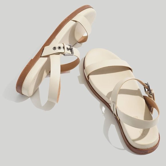 Madewell Shoes - new madewell louisa ivory leather slingback sandal 7